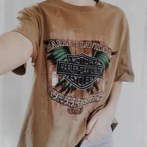 Harley Davison tee.